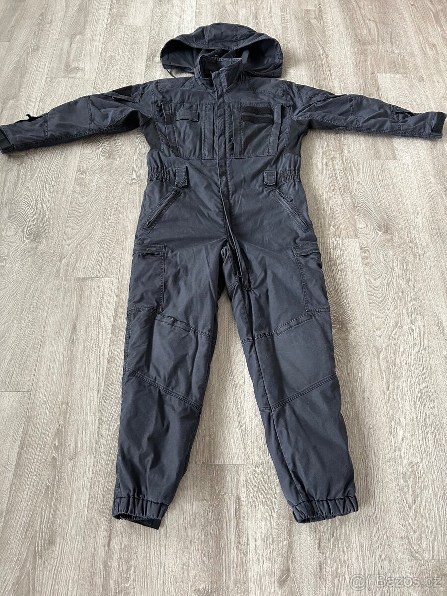 Kombinéza černá, zimní, pouze vypraná