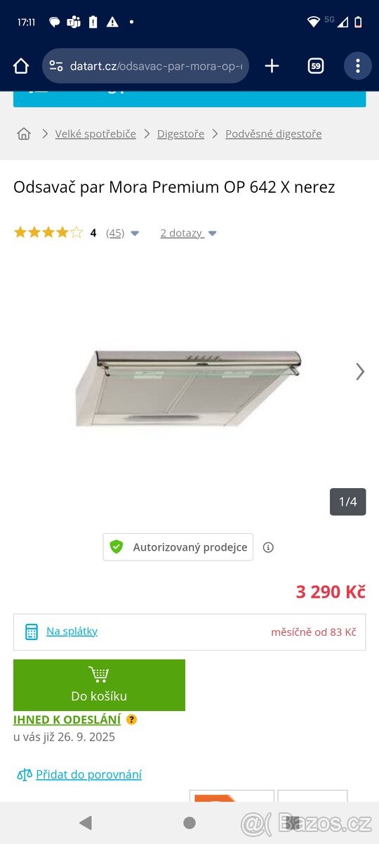 Digestoř Mora op642x