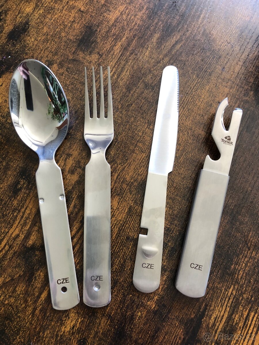 Příbor polní čtyřdílný AČR nerez