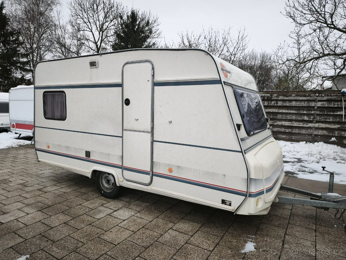 Burstner 390, solár, extra diesel topení, nová STK, 100km/h