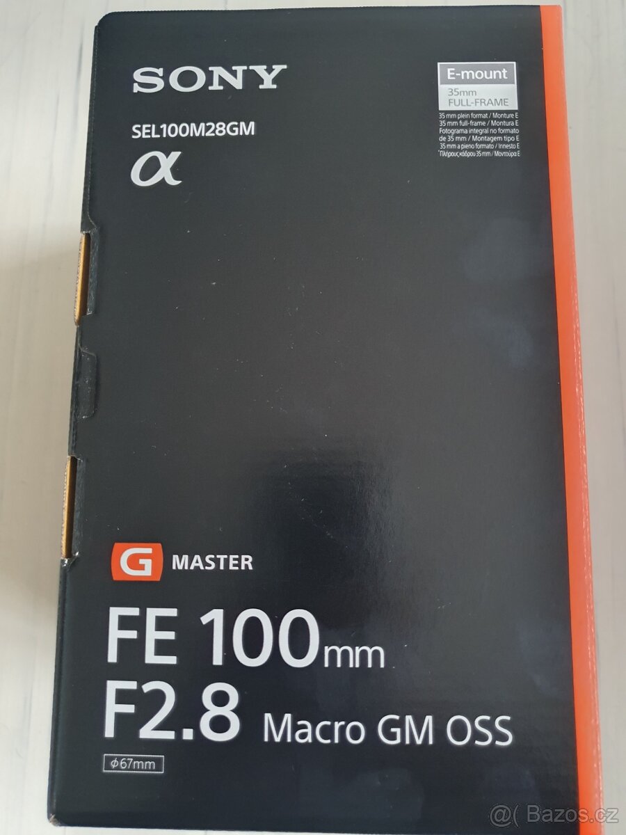 SONY FE 100/2.8 Macro GM OSS Nový