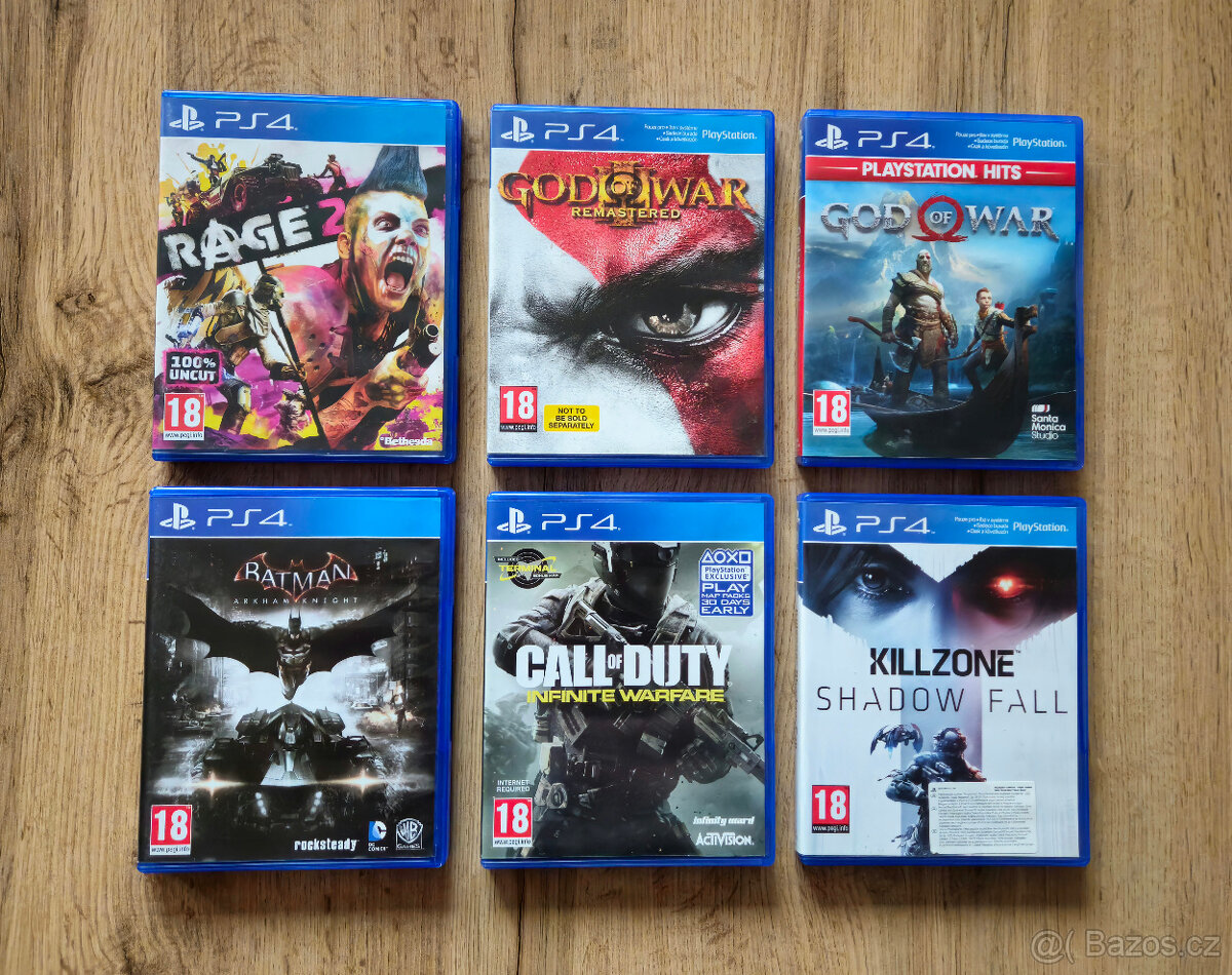 PS4 hry - Batman, Call of duty, God of war,...