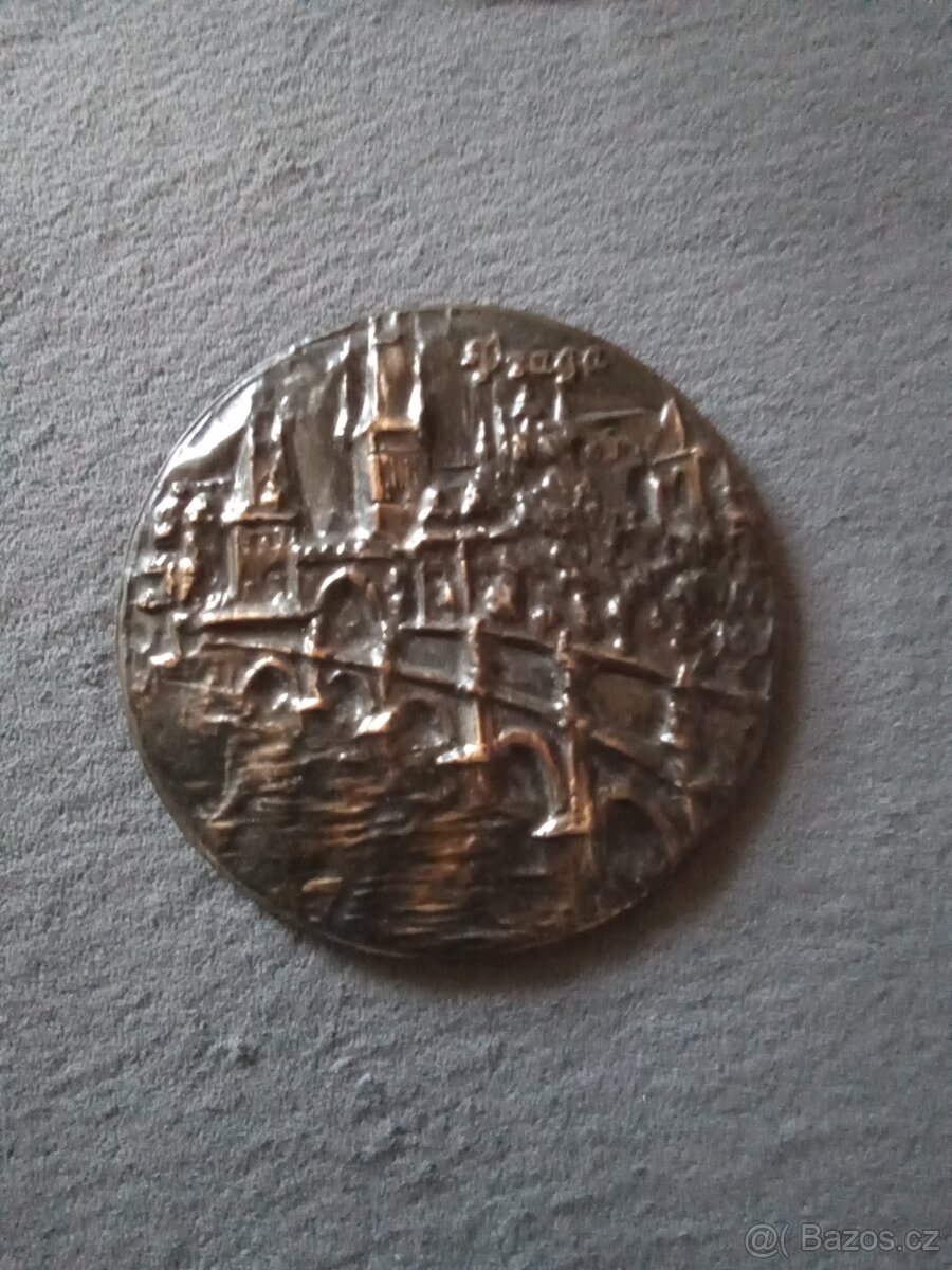 Praha plastika-měď