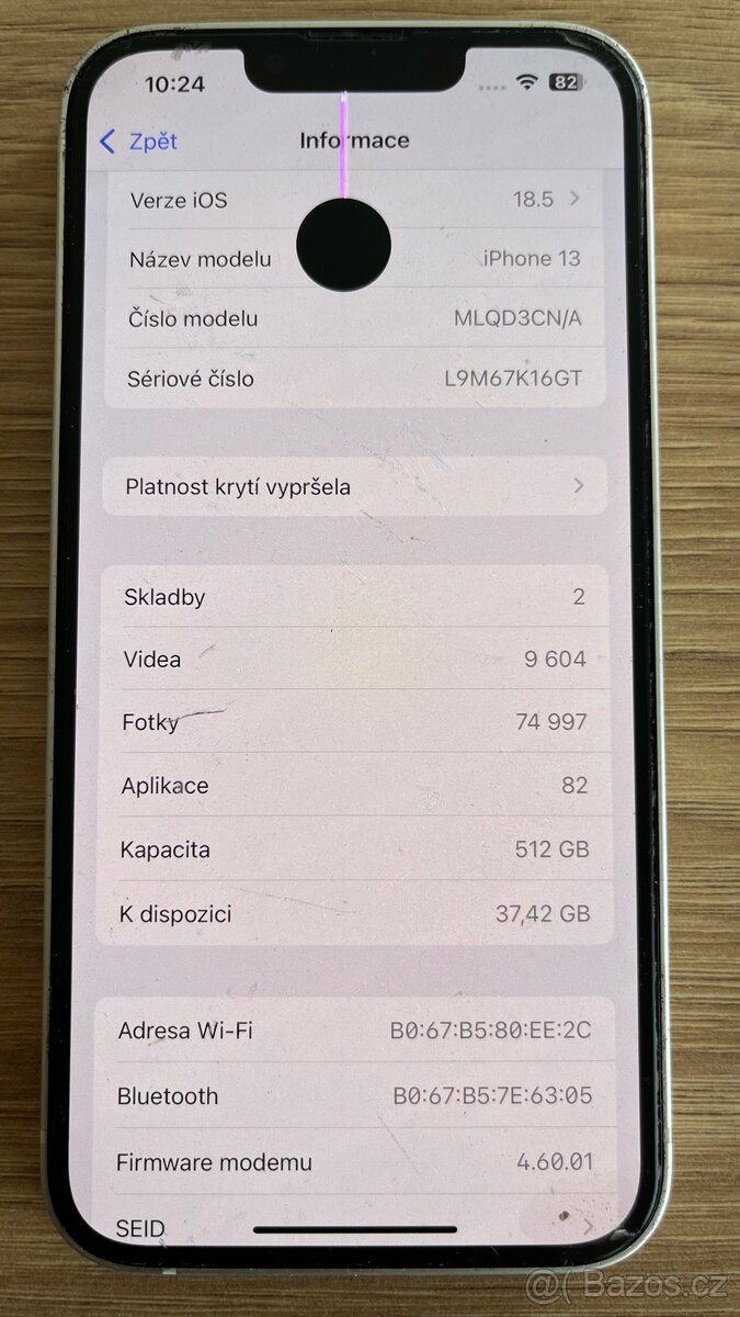 Prodám urgentně Iphone 13 512GB hvězdně bílý
