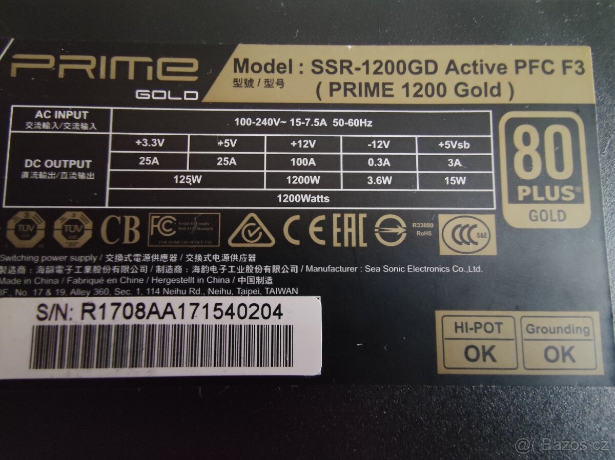 PC zdroj Seasonic 1200W