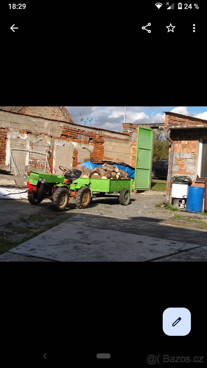 Malotraktor tk 12 s vlekem