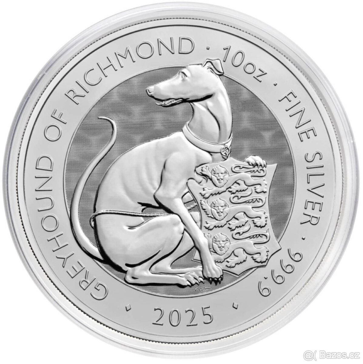 10oz stříbrná mince The Tudor Beasts Greyhound 2025
