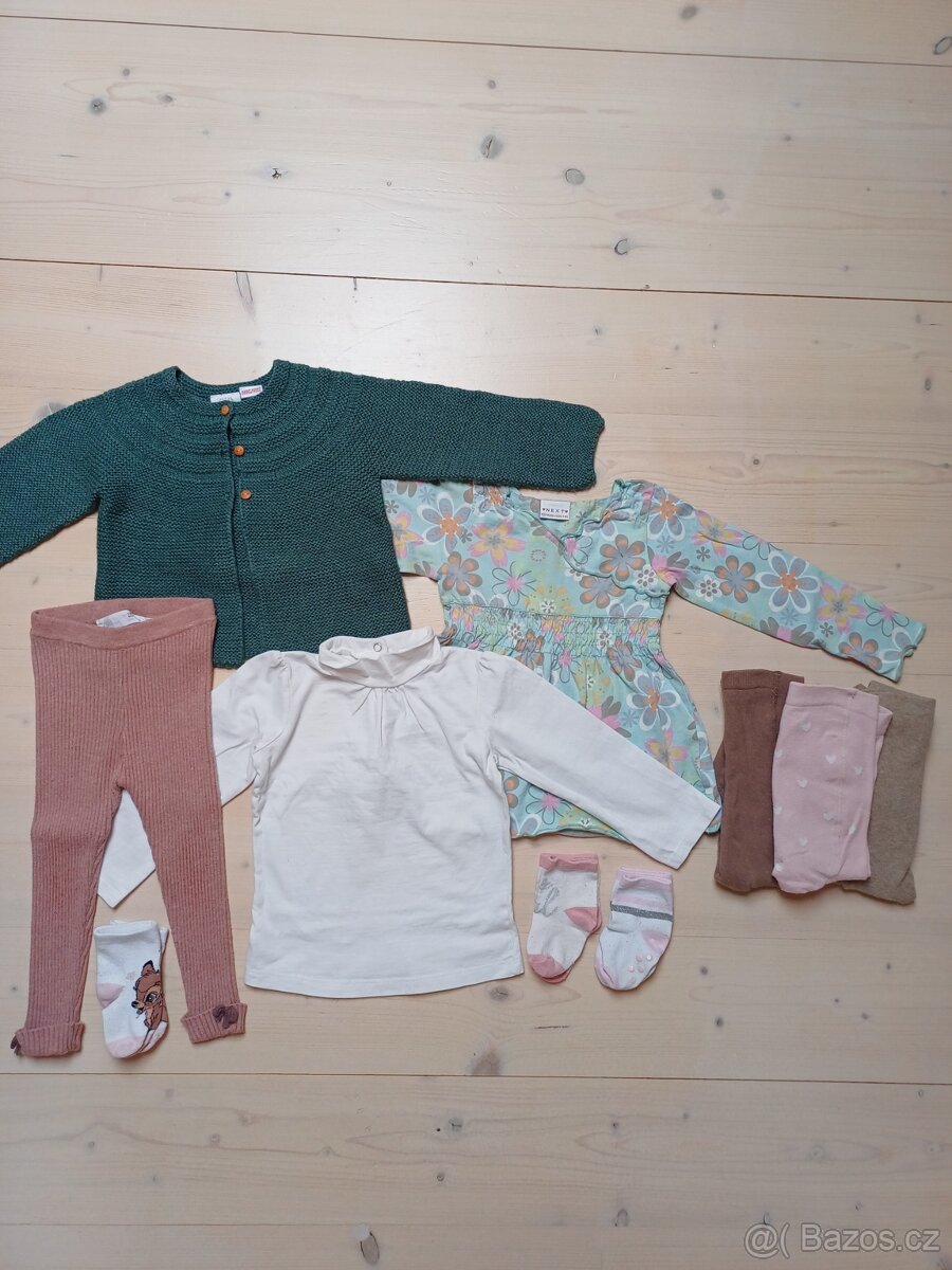 Oblečení - Zara svetr, kamaše... vel. 86 - 92