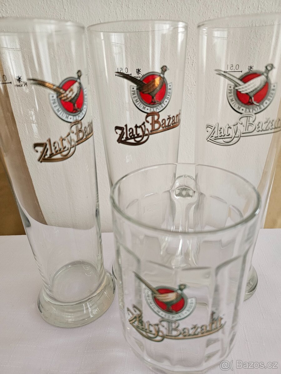 Pivní sklo Zlaty Bažant