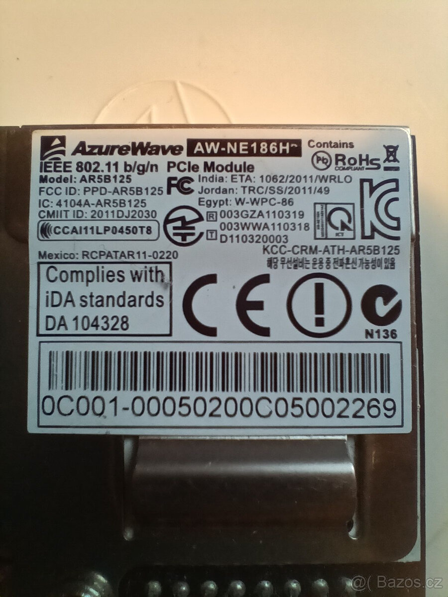 Wifi modul do ASUS MB bez externí antény