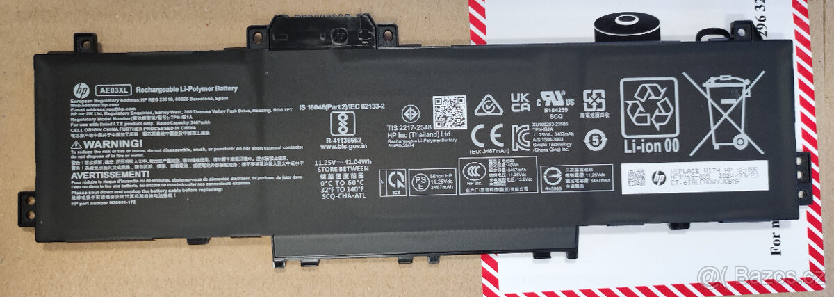 Originál baterka HP - nepoužitá AE03XL
