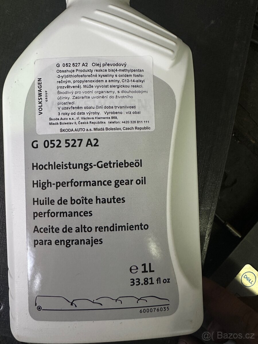 Převodový olej vw originál