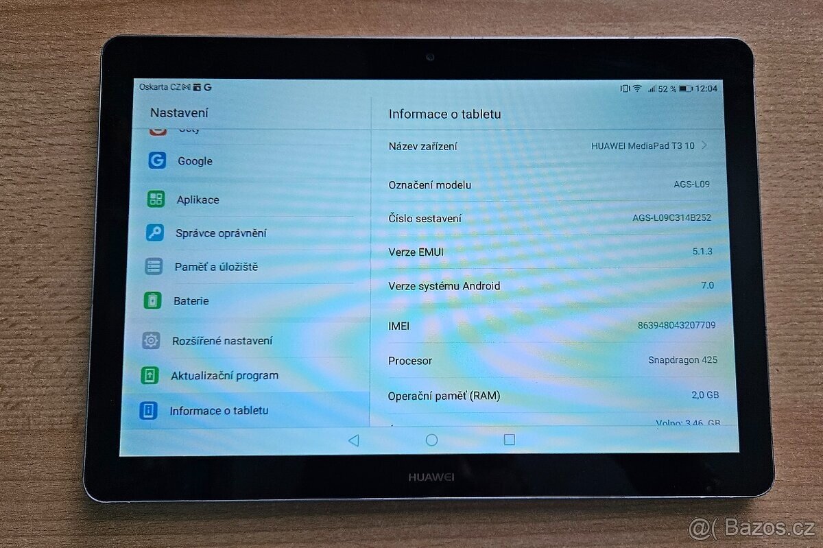 Huawei MediaPad T3 10. LTE šedý (AGS-L09)