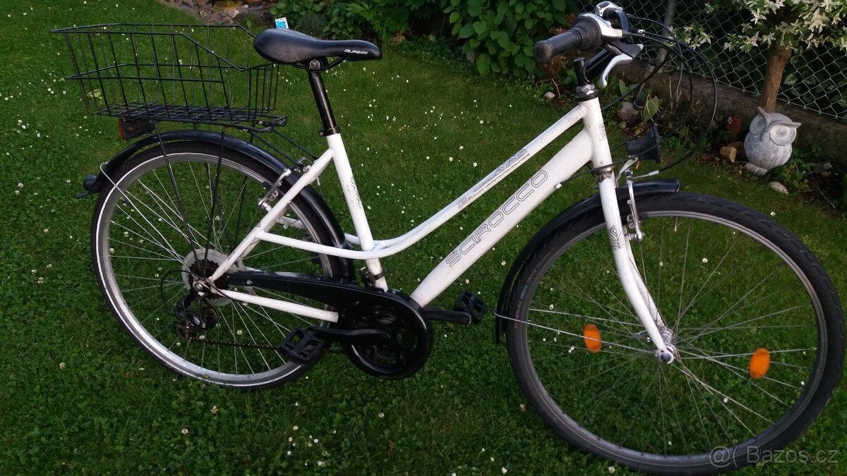 Dámské kolo Scirocco s košíkem můžu POSLAT s rámem 20" pro