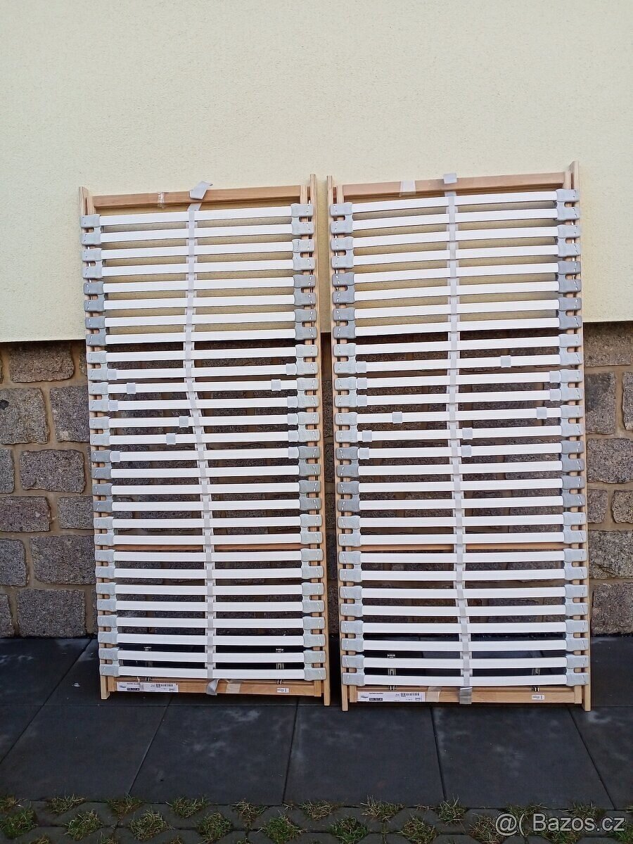 Prodám dva polohovací rošty IKEA 90cm x 200cm