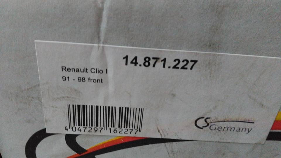 přední pružiny 14.871.227 RENAULT CLIO I