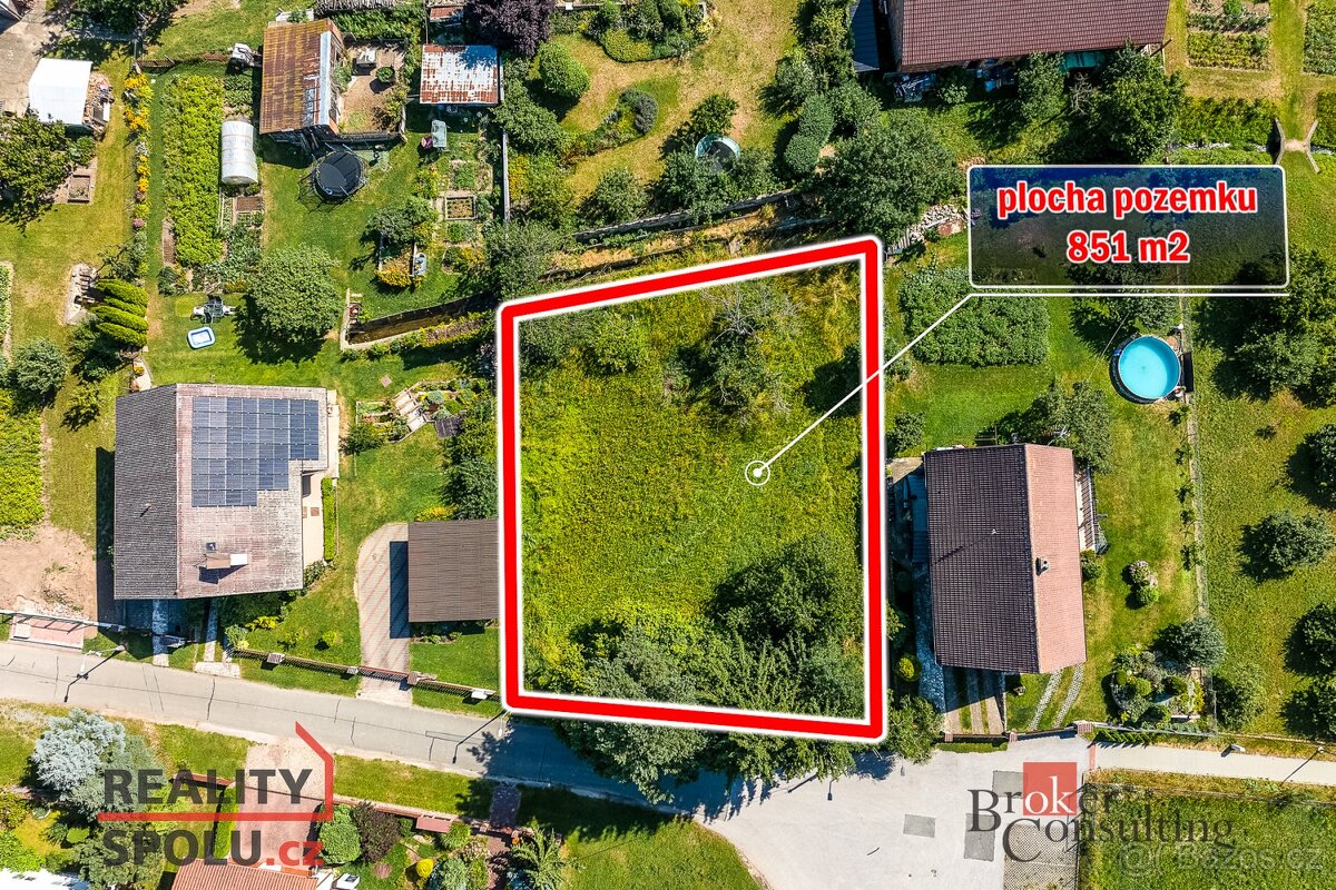 Prodej, pozemky/bydlení, 851 m2, Všestary, Hradec Králové [I