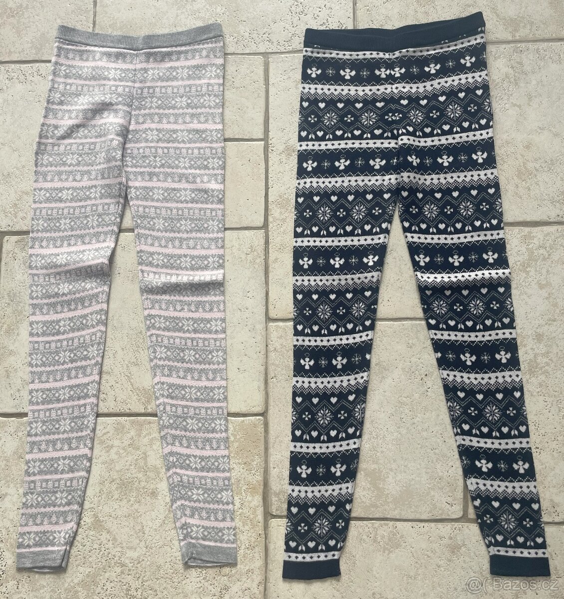 Dvoje kamašové legínky, vel. 146