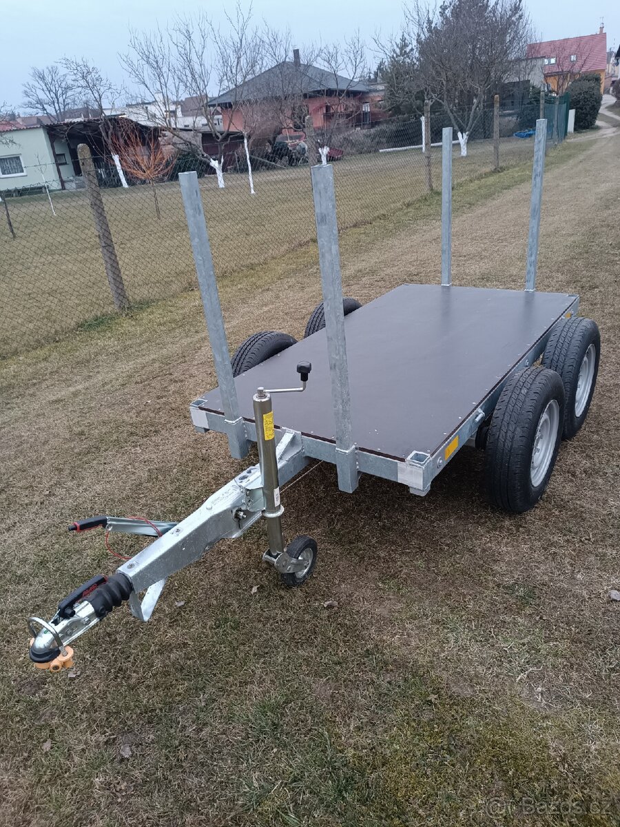 Novou bržděnou dvounápr. vlečku za malotraktor,traktor,