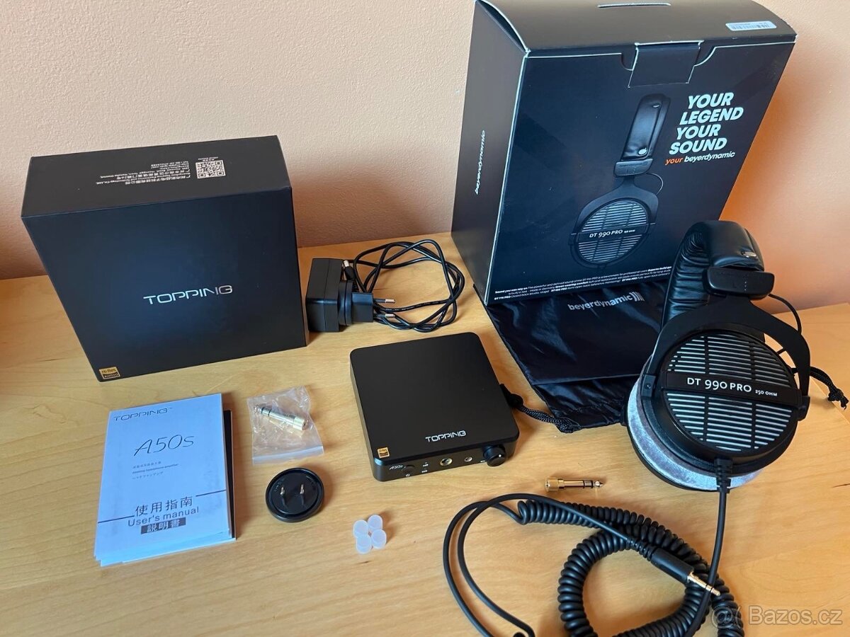 Sluchátka Beyerdynamic + zesilovač Topping