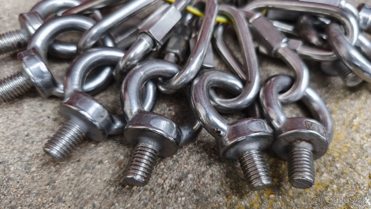 Závěsné oko M12 nerezové + mailona