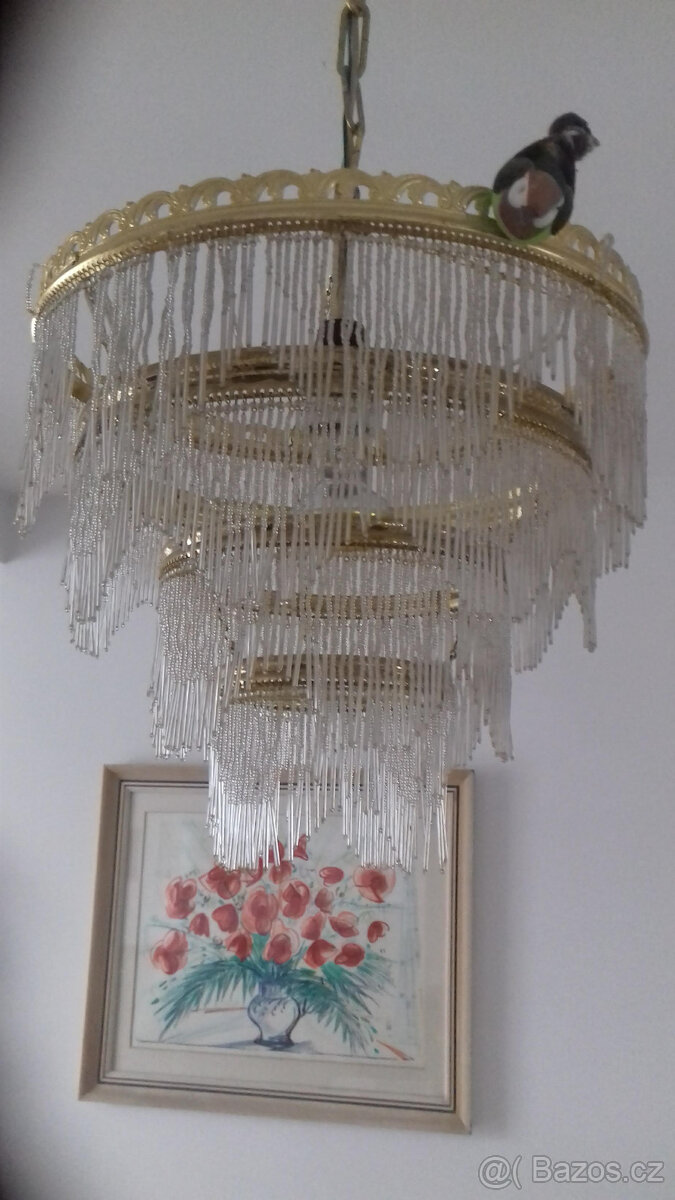 Retro lustr perličkový