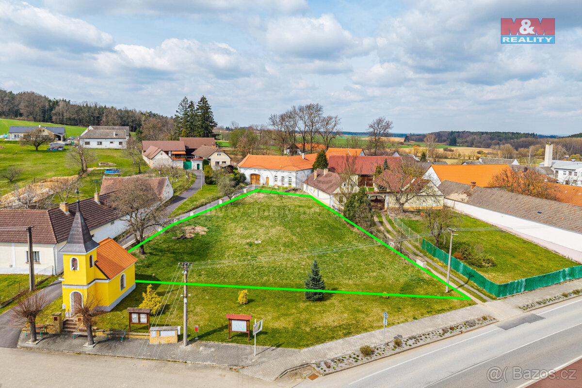 Prodej pozemku k bydlení, 1412 m², Bečice