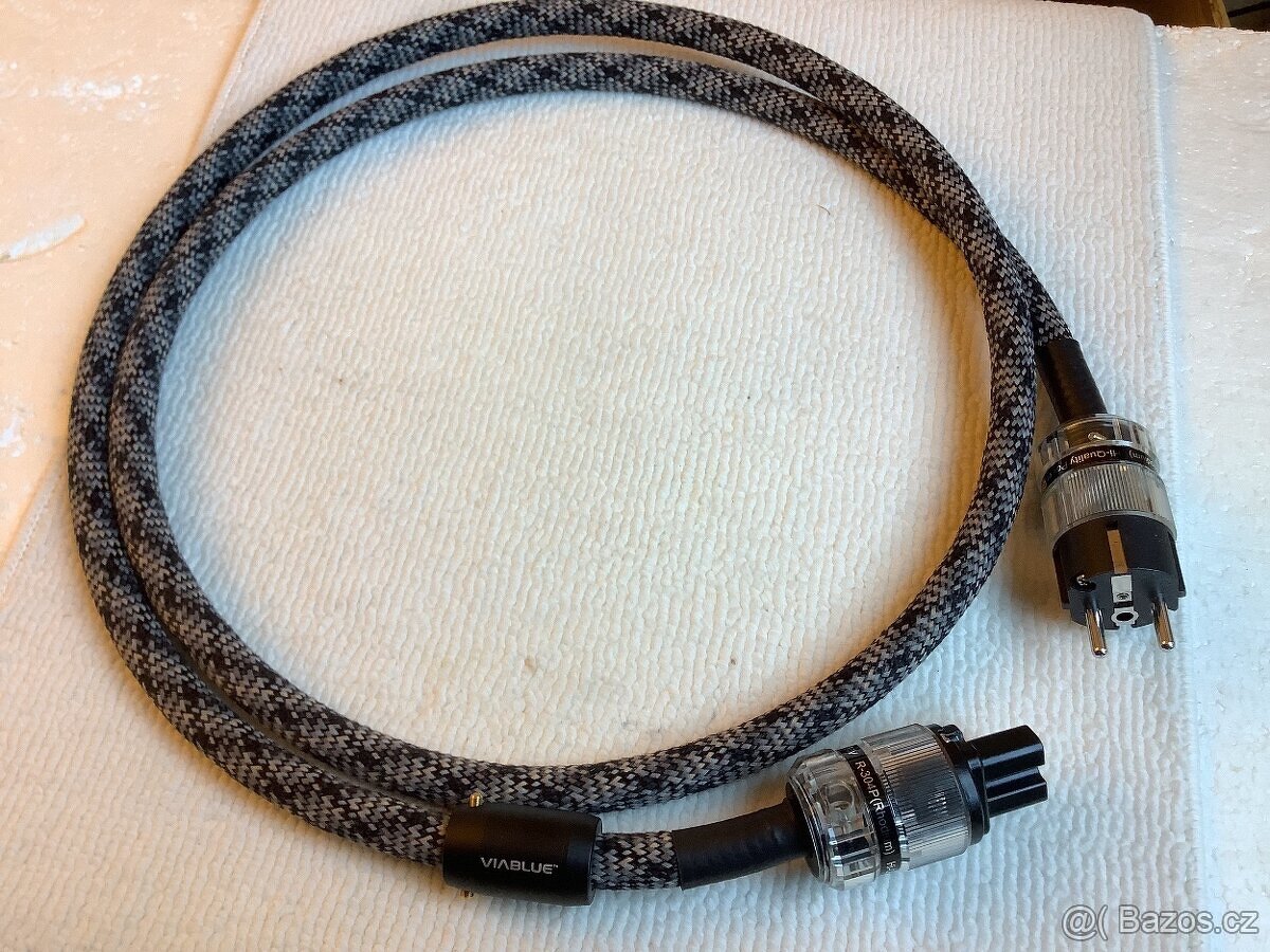 Viablue X-40 napájecí kabel, Rhodium konektory, délka 1,9m