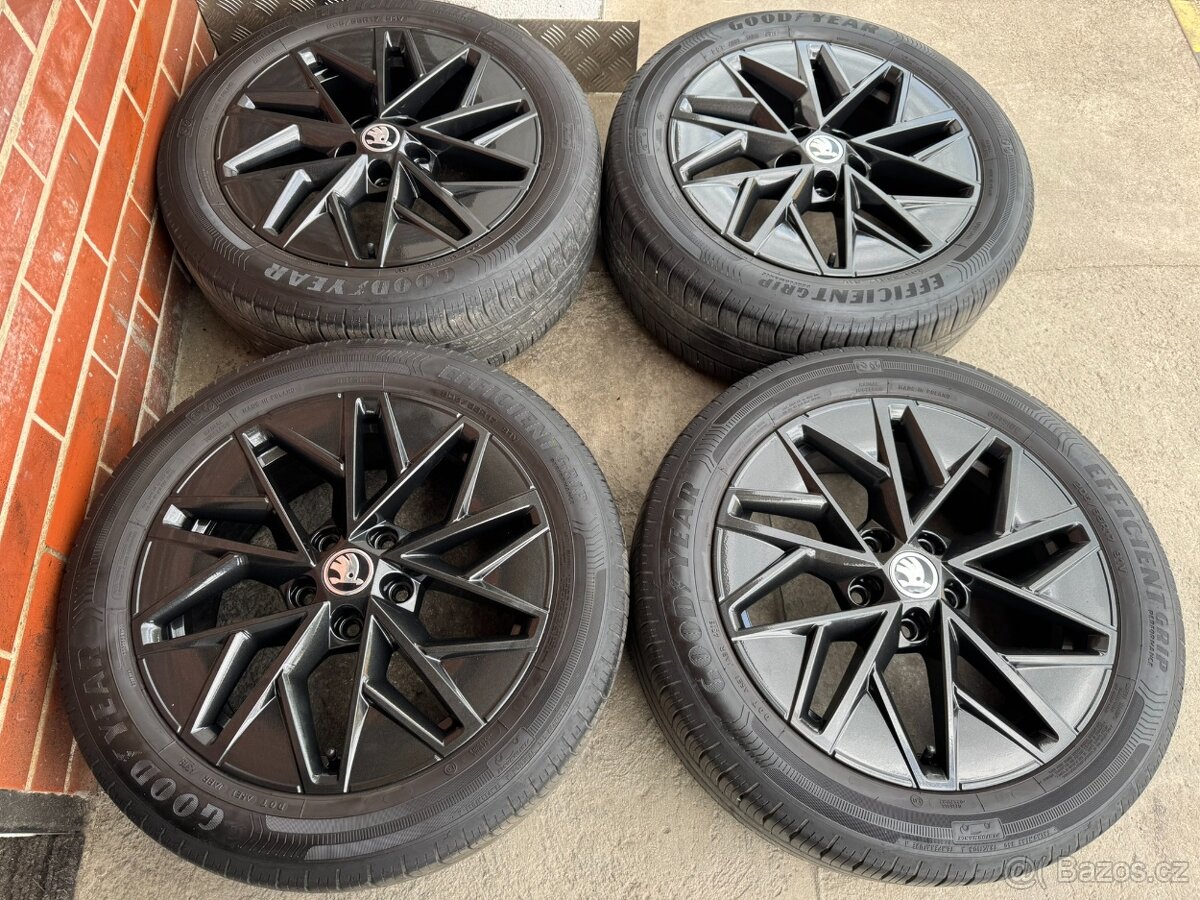 Alu 17" 5x112 , škoda " PULSAR " letní 75% O4 , TOP