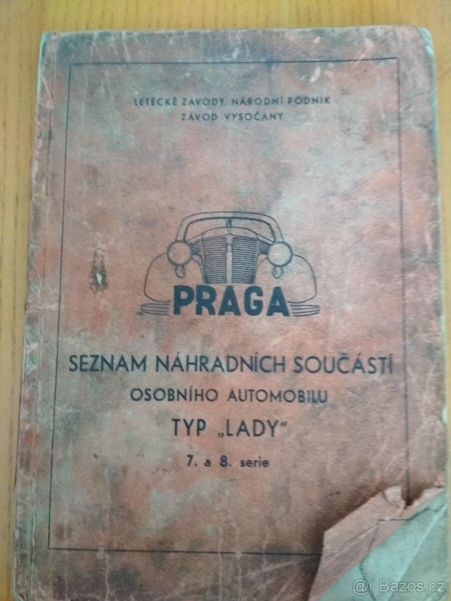 Seznam náhradních součástí Praga Lady