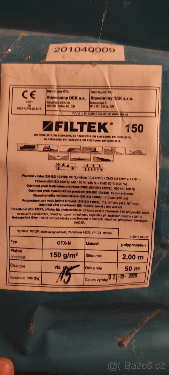 Geotextilie Filtek 150 100m2
