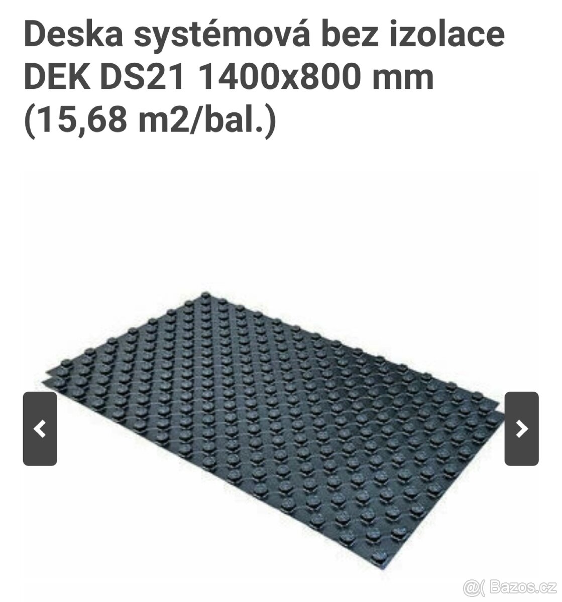 Systemove desky DeK DS21 pro podlahove topeni