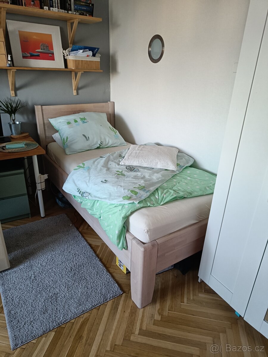 Postel masiv buk 90x200