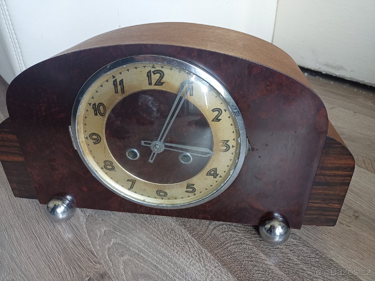 Krbové hodiny stolní starožitný Jambor Nacht