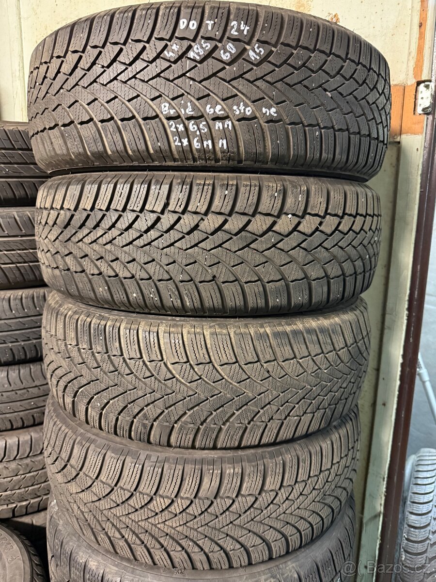 4x zimní pneu r15 185/60/15