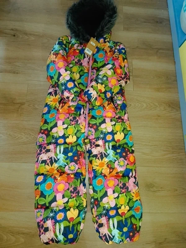 Lyžařská zimní kombinéza s jednorožci, květy 116 next