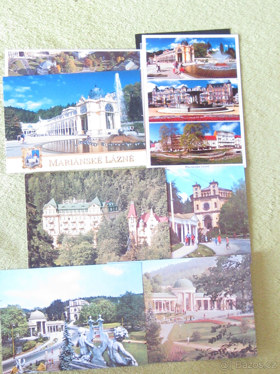 MARIÁNSKÉ LÁZNÉ-soubor 47 různíých pohlednic
