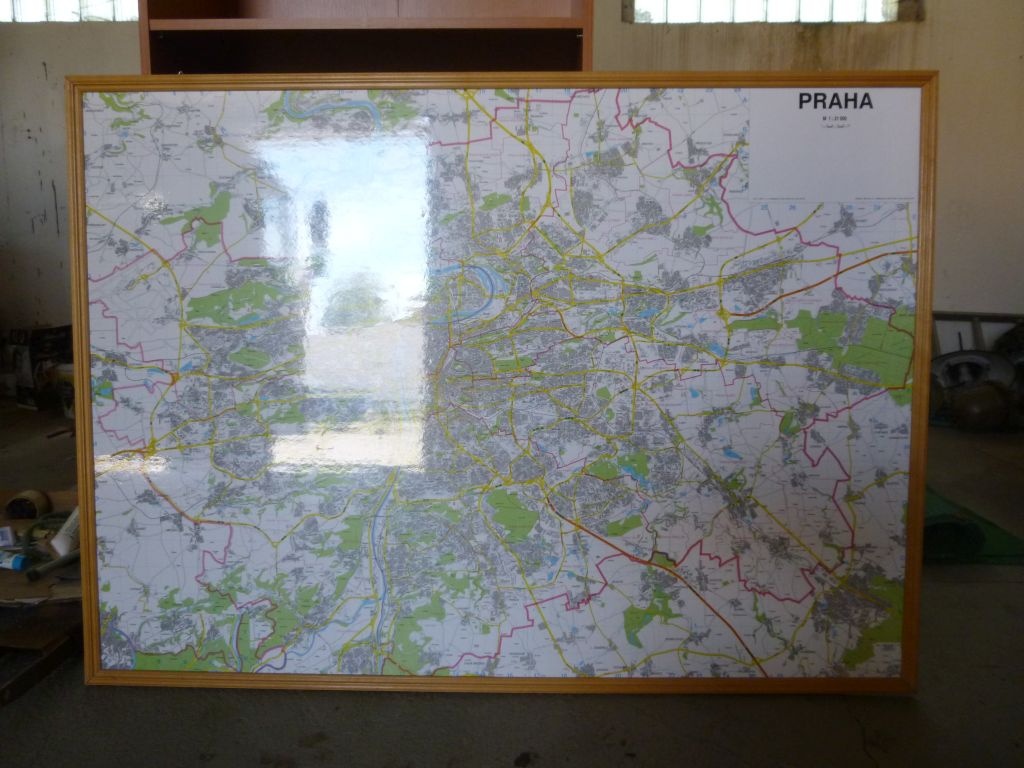 Velká nástěnná mapa Prahy