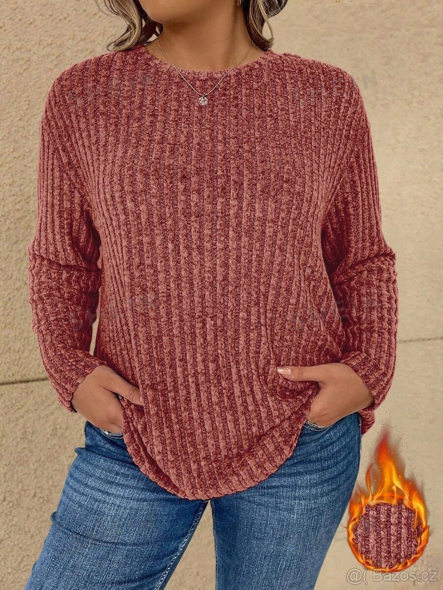 Triko s žebrovaným vzorem vel. 44/46