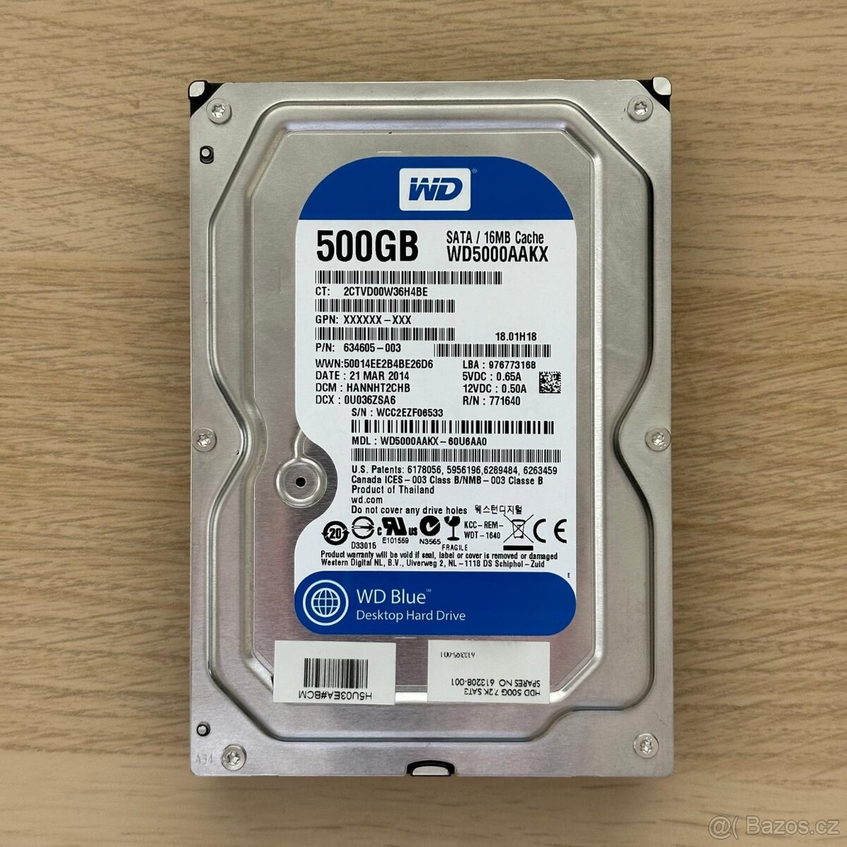 Pevný disk HDD 3,5" WD Blue 512 GB 1