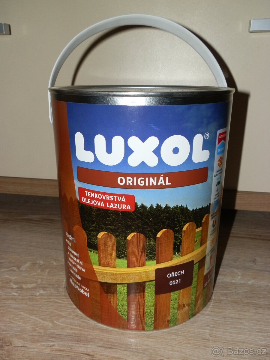 Tenkovrstvá lazura LUXOL ořech 0021 - 3 litry