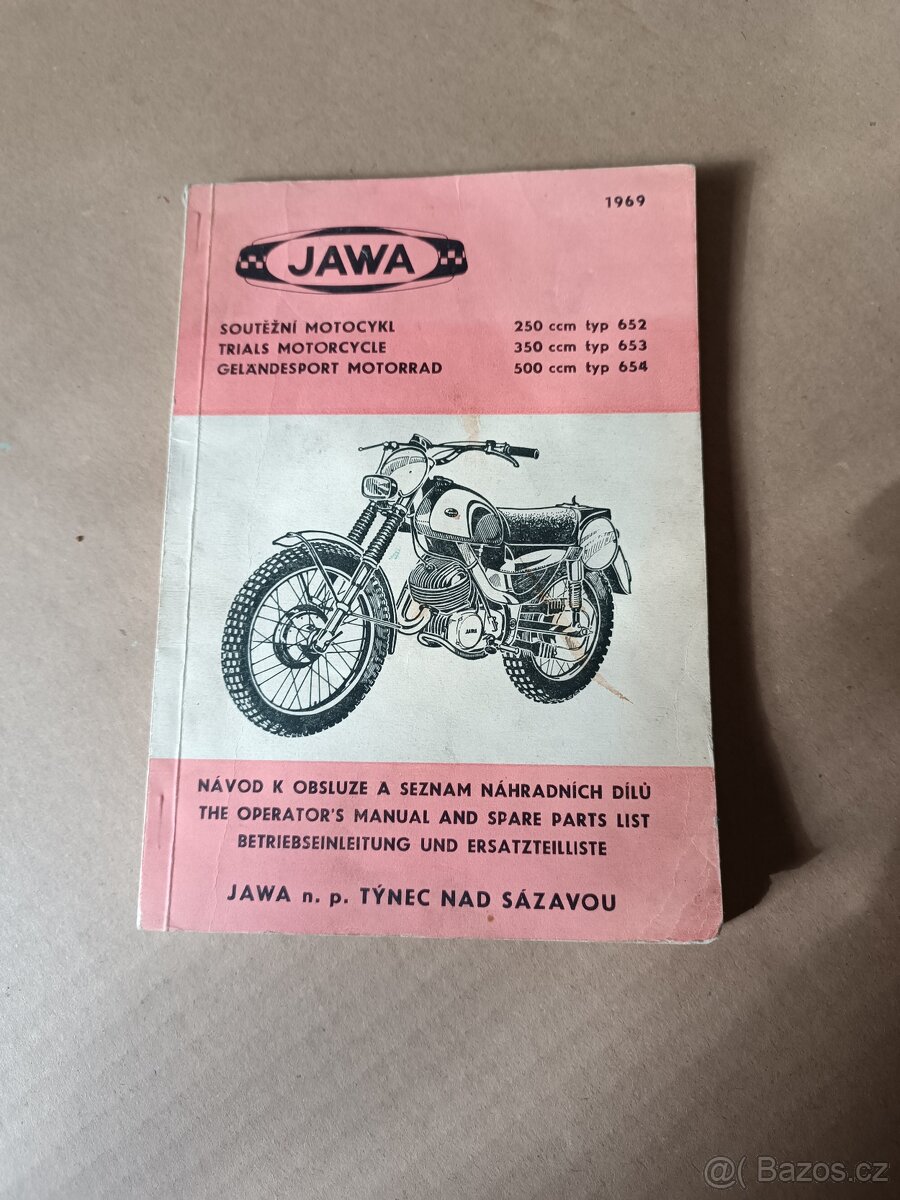 JAWA "banán" Návod k obsluze a seznam ND - výměna