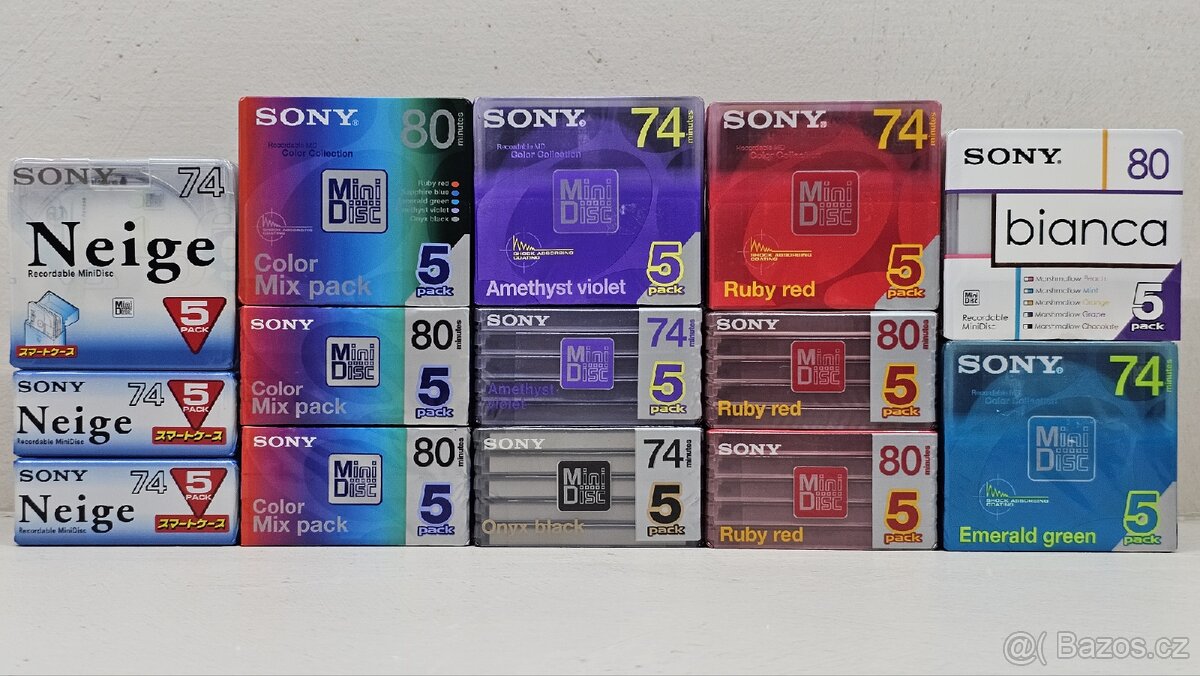 Minidisc Minidisk media MD nové 5packy