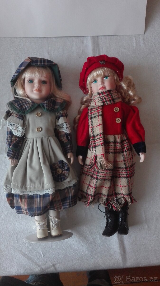 Porcelánové panenky - 2 ks - 90. léta