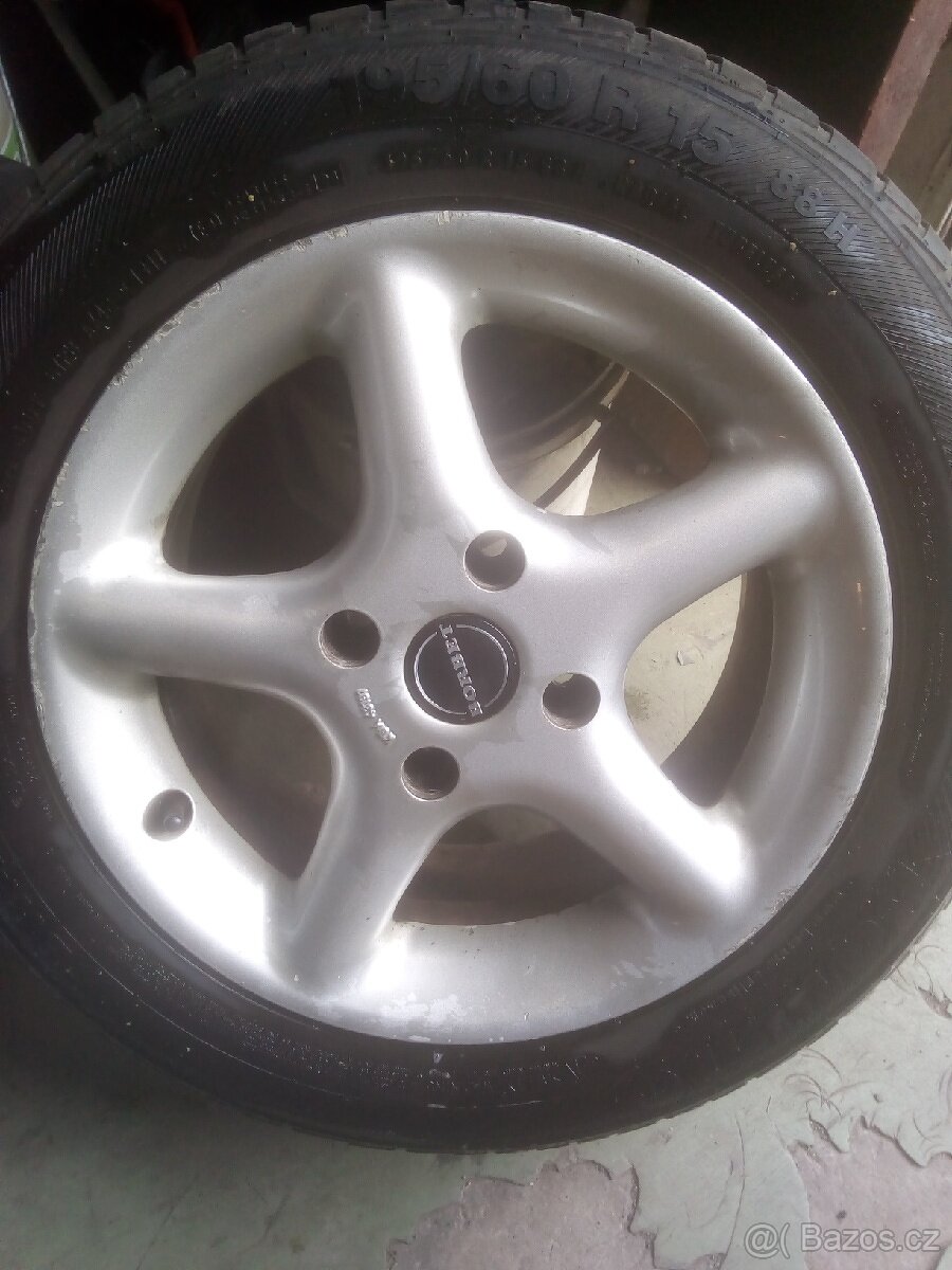Alu borbet 4x114.3 et35 7j15h2 pneu 195/60/15 7mm