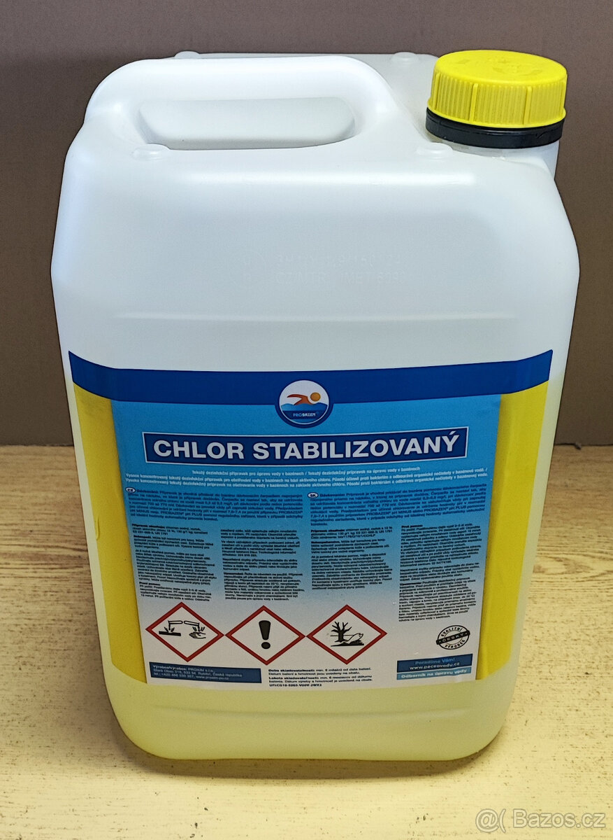 Chlor stabilizovaný - tekutý chlor do bazénu 20 kg