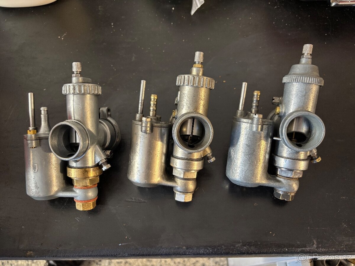 Jawa 250 - 350 pérák + Jawa 250/353 půlbuben, karburátory