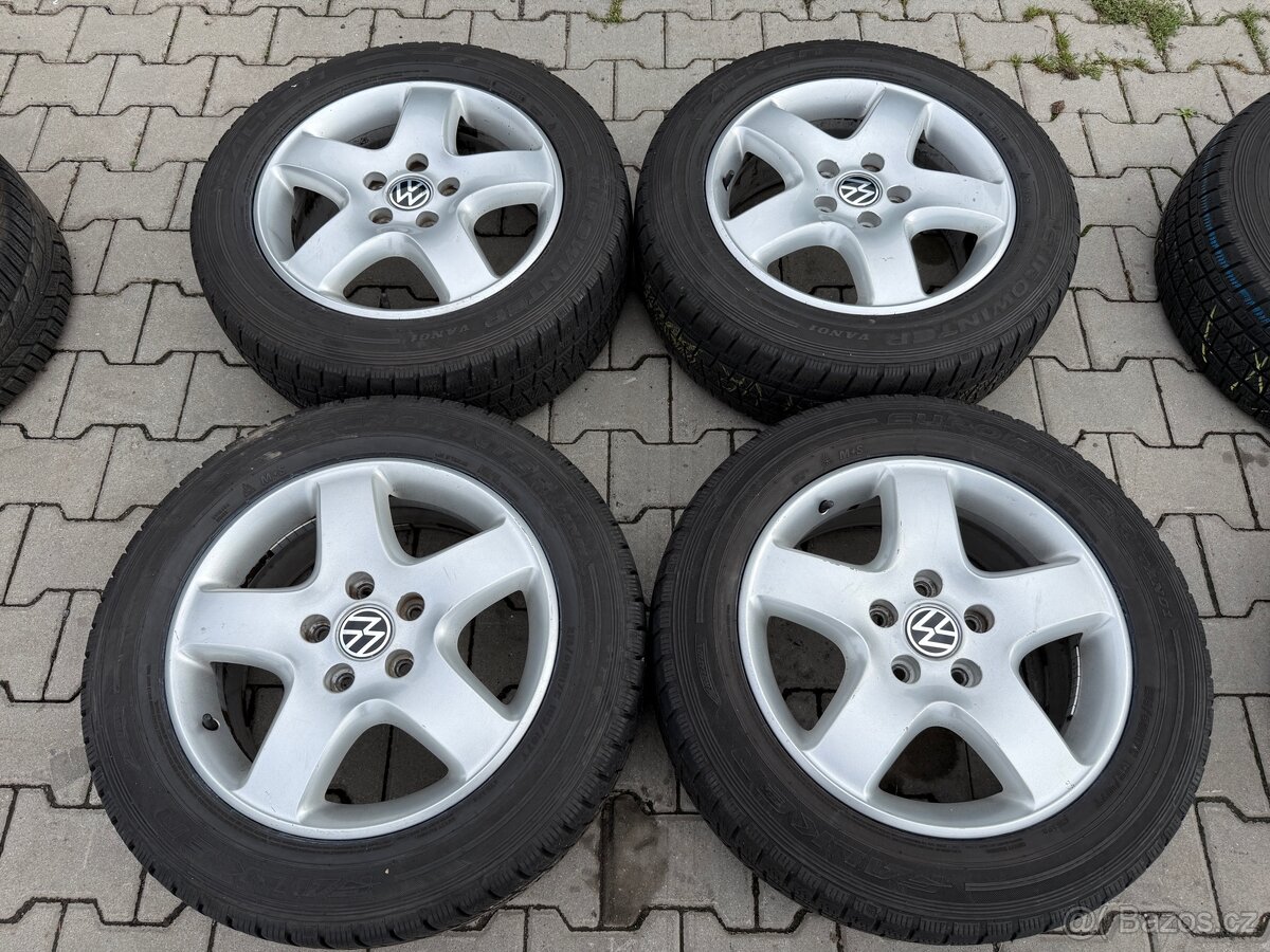 4x al kola 5x120 orig. VW + pneu zimní 215/60 R17C