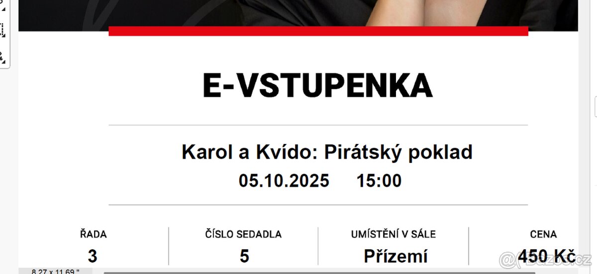 3x vstupenka Karol a Kvido - Pirátský poklad 5.10