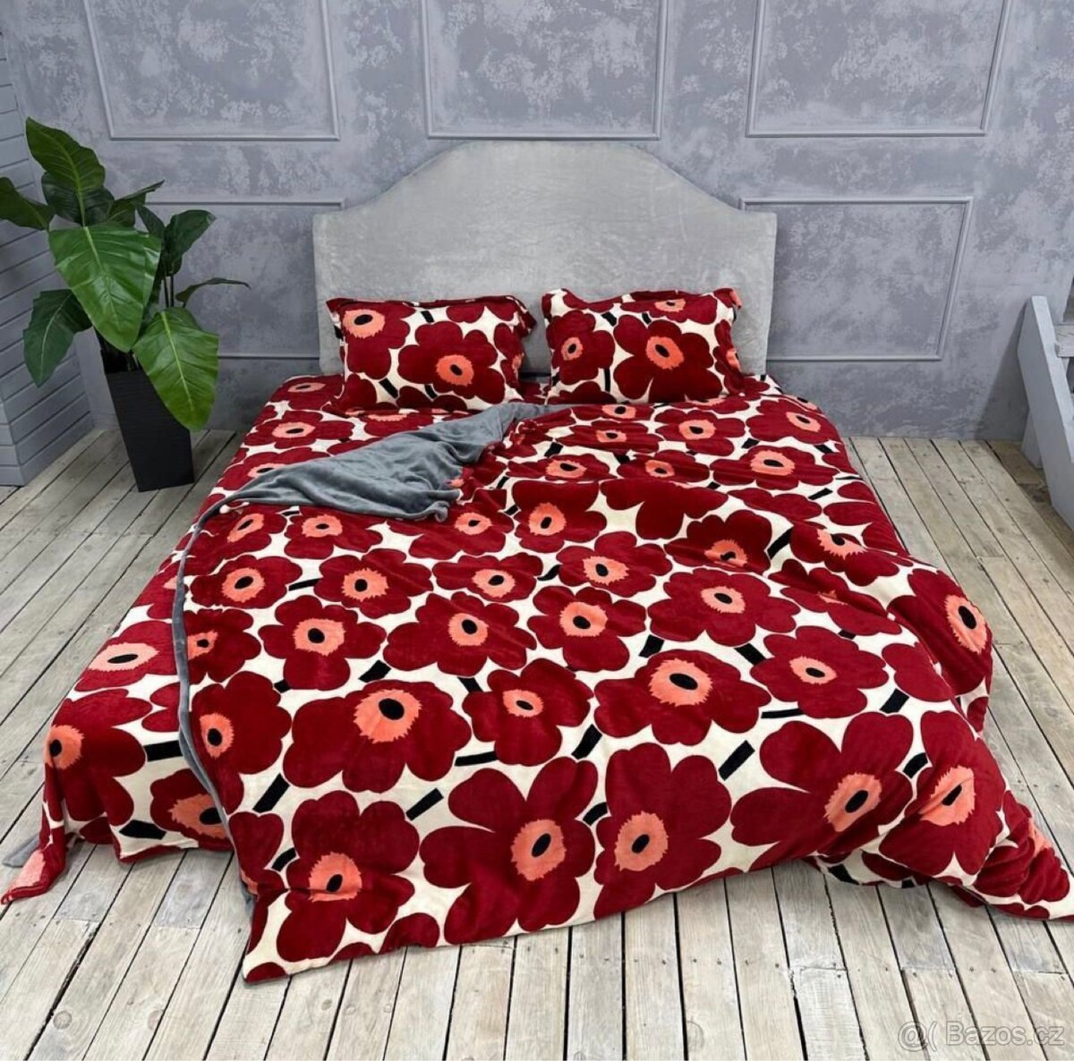 Plyšové povlečení s prostěradlem